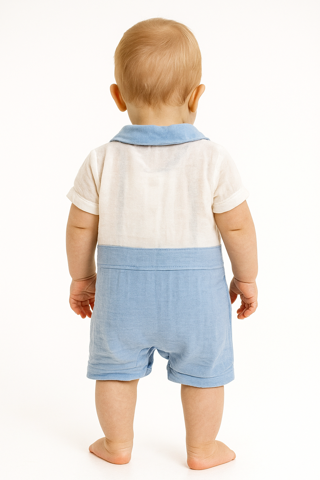 Jungen Musselin Strampler blau Ersin Baby 1104-5625-35