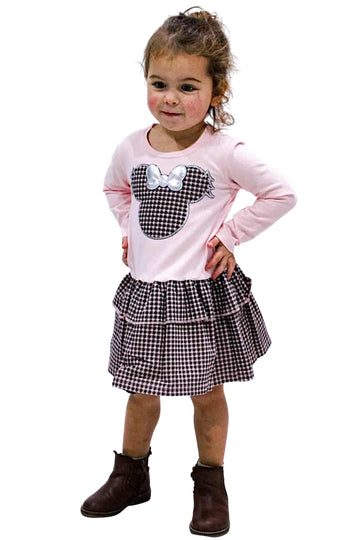 Mädchen rosa kariertes Kleid Guliwerkids 1218-221025