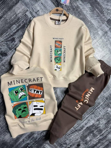 Brauner Sport-Trainingsanzug für Jungen, Kocak 1329-7825-4