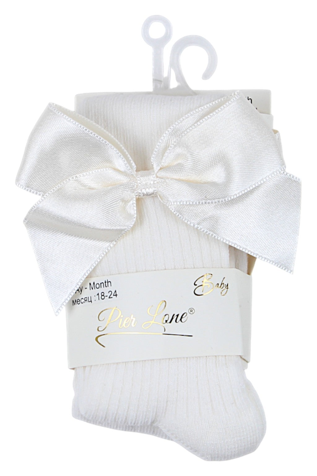 Mädchen-Baumwollstrumpfhose, cremefarben, Pier Lone 1419-81025