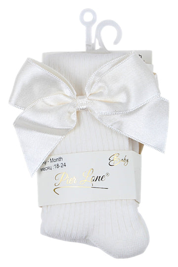 Mädchen-Baumwollstrumpfhose, cremefarben, Pier Lone 1419-81025