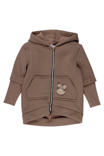Mädchen beige gefütterte Jacke/Sweatshirt Matyszczak 1425-26925-1