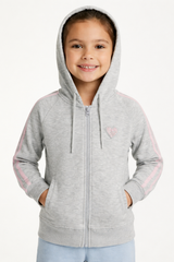 Bluza rozsuwana z kapturem dziewczęca popiel LaLoca 1643-21326-37