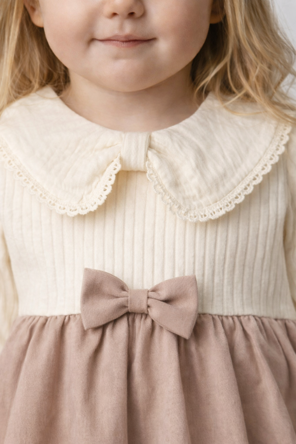 Sukienka kokardka dziewczęca róż Bebedexs 1760-31126