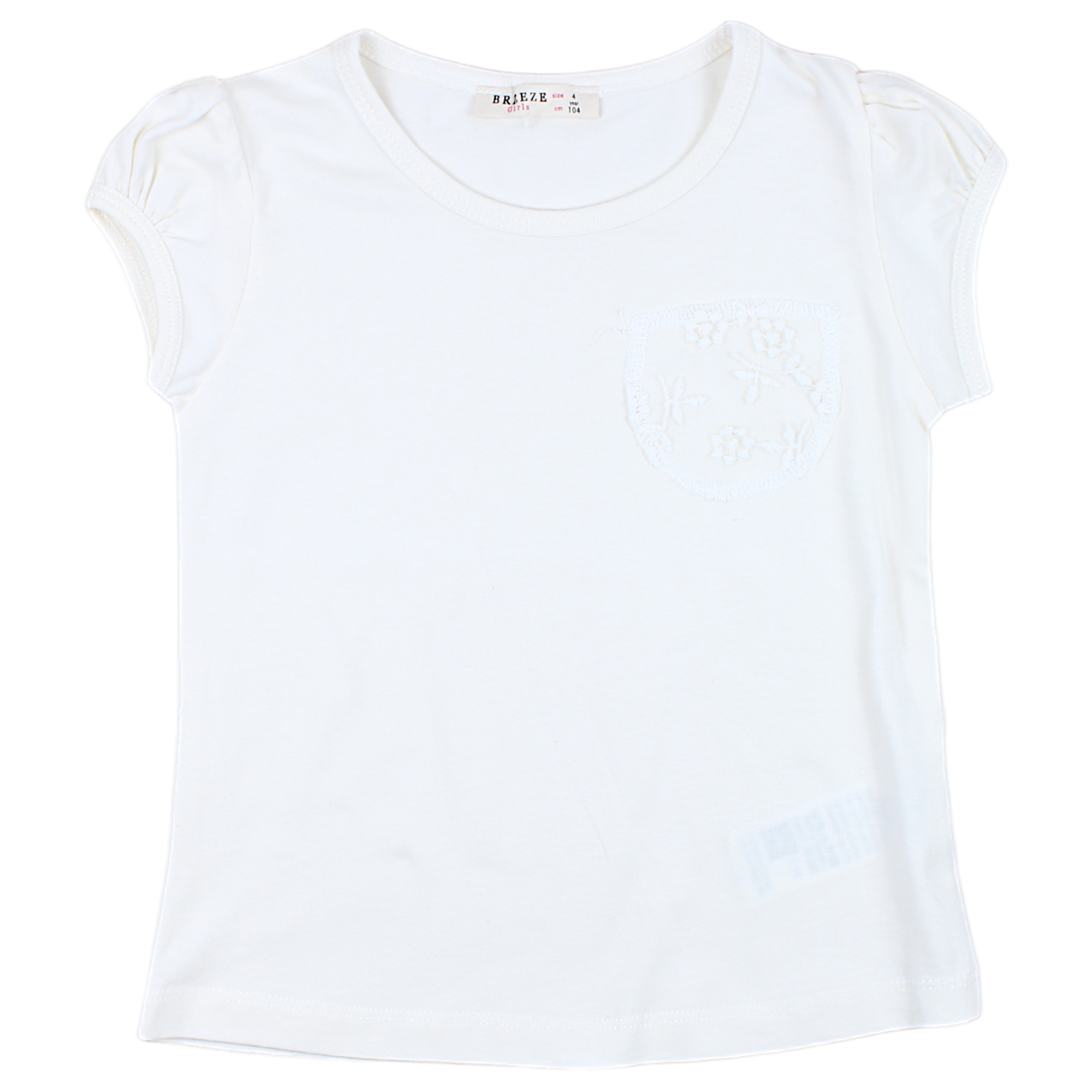 Cremefarbene Mädchenbluse Breeze 18752-2425-28