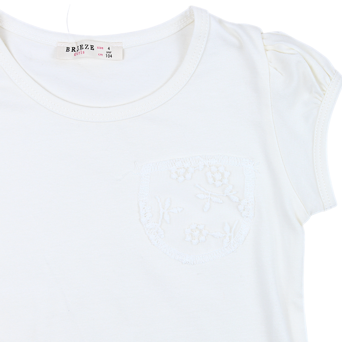 Cremefarbene Mädchenbluse Breeze 18752-2425-28