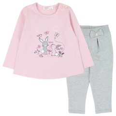 Bunny Shorts Set für Mädchen, rosa, Breeze 19613-5325-40