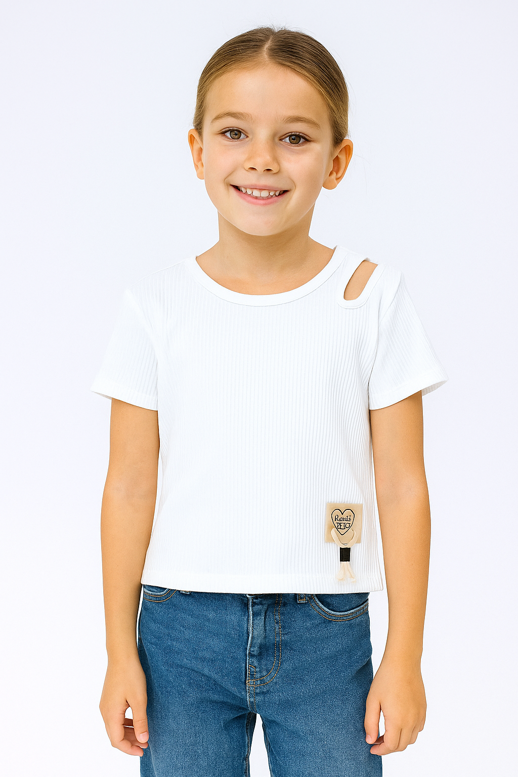 Cremefarbenes Top für Mädchen Breeze 19780-17625