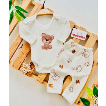 Set aus Body und Schlafanzug für Mädchen, cremefarben Nayinom 2418-27225-28