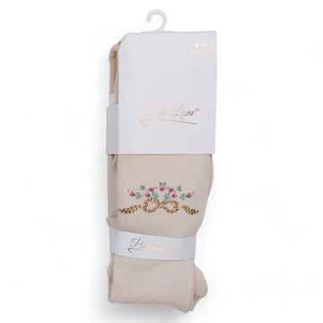 Duftende Paillettenstrumpfhose für Mädchen beige Pier Lone 1636-30924
