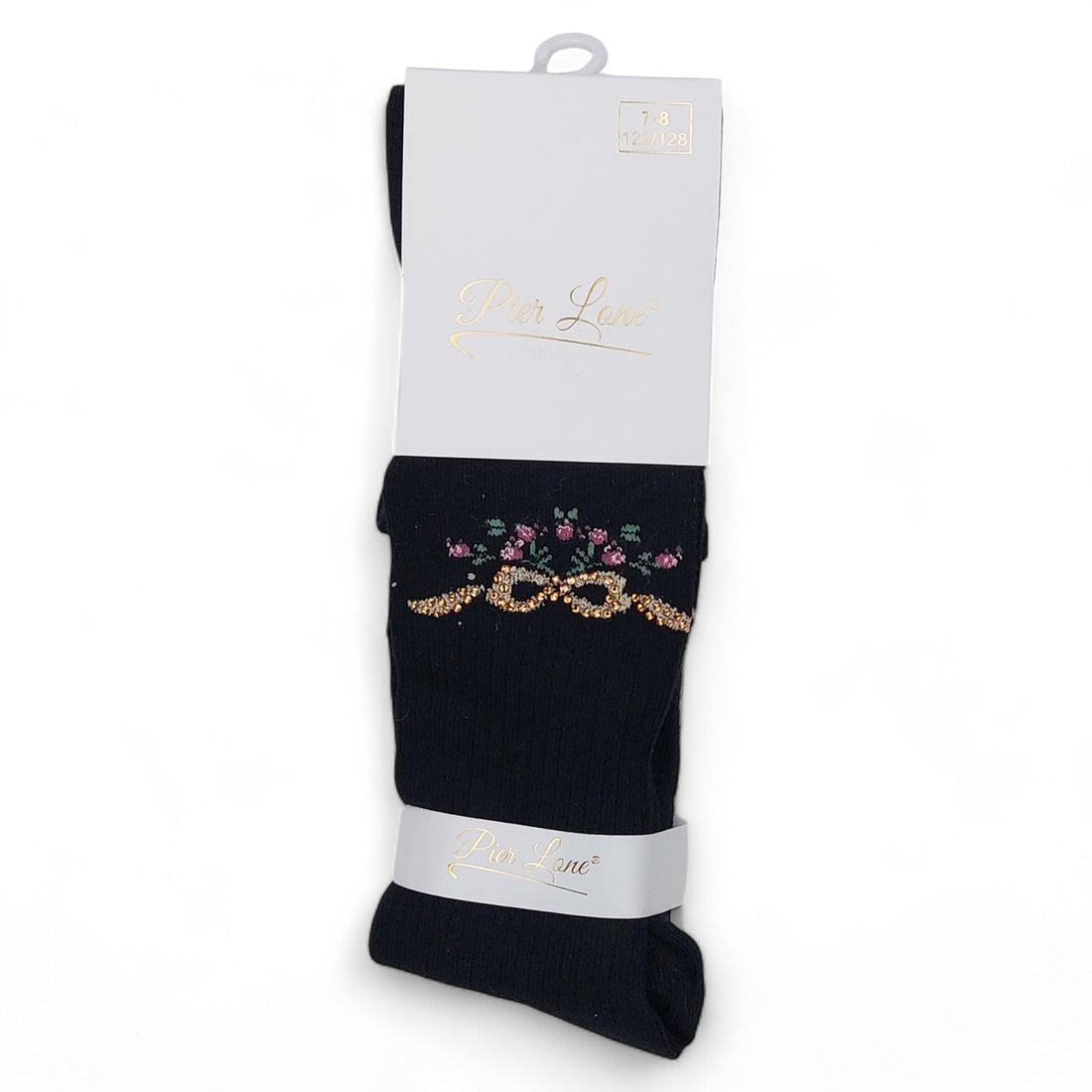 Schwarze, mit Pailletten duftende Strumpfhose für Mädchen Pier Lone 1636-30924