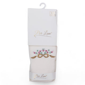 Duftende Paillettenstrumpfhose für Mädchen, cremefarben Pier Lone 1636-30924