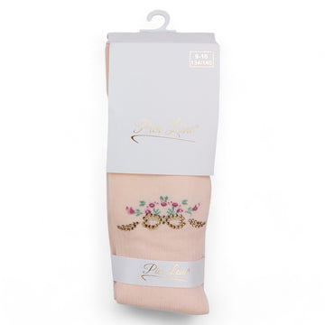 Rosa parfümierte Strumpfhose mit Pailletten für Mädchen Pier Lone 1636-30924