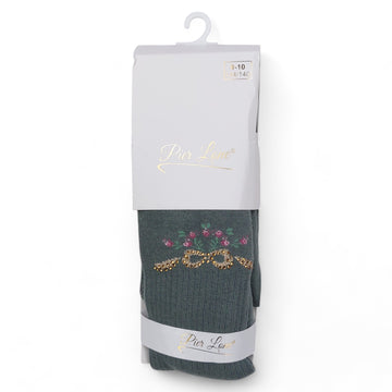 Duftende Paillettenstrumpfhose für Mädchen grün Pier Lone 1636-30924