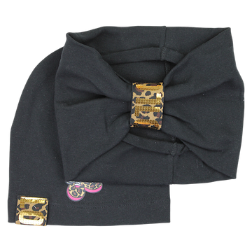 Mädchen Mützenset mit Stirnband schwarz Guliwerkids 2029-11-7325-14