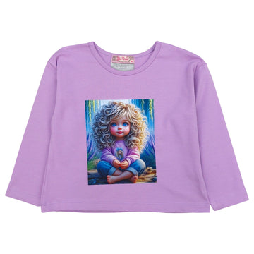 Oversize Bluse für Mädchen, lila, Your Word 465-10924 GKMOD