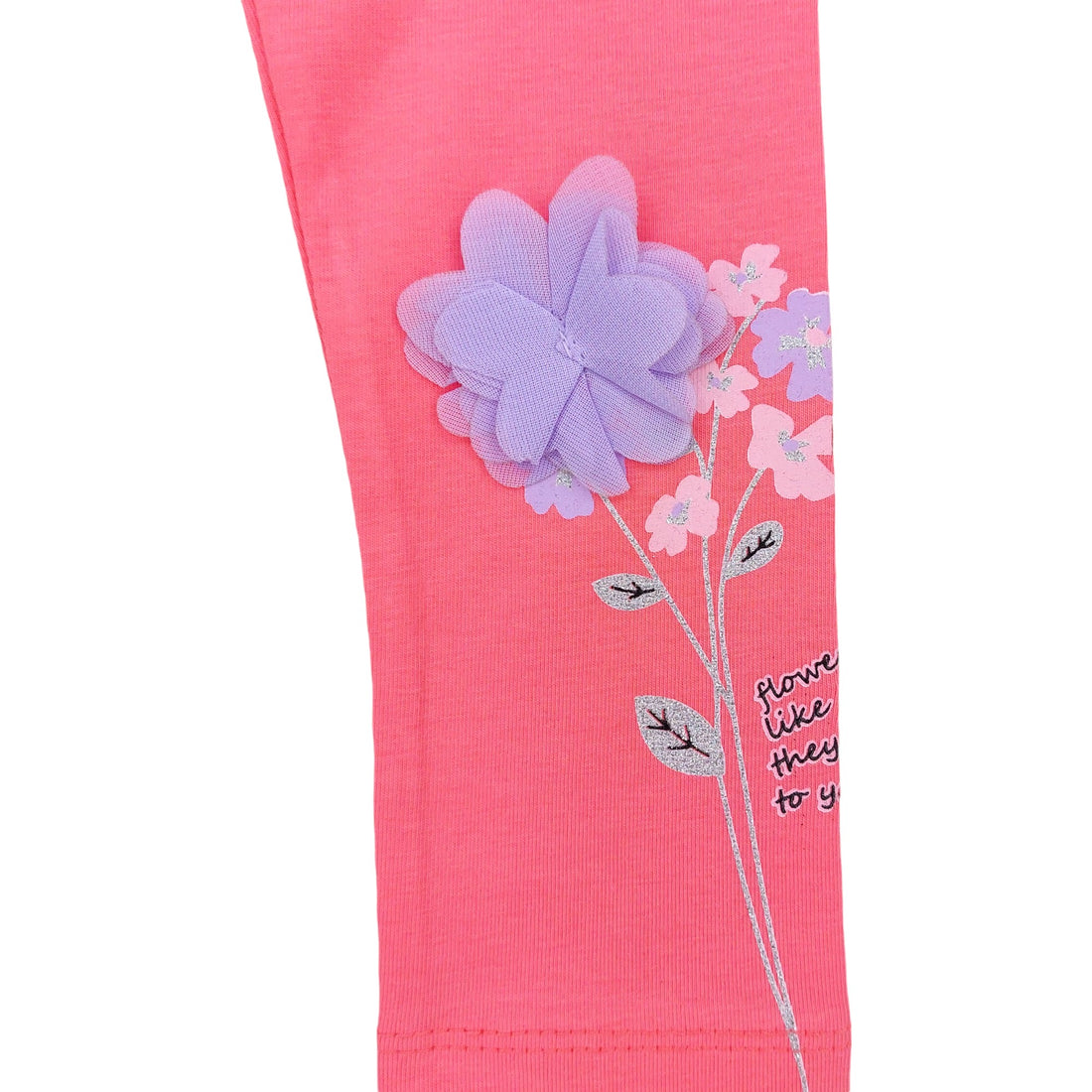 Blumenleggings für Mädchen, rosa, Timi 44148-10924 GKMOD