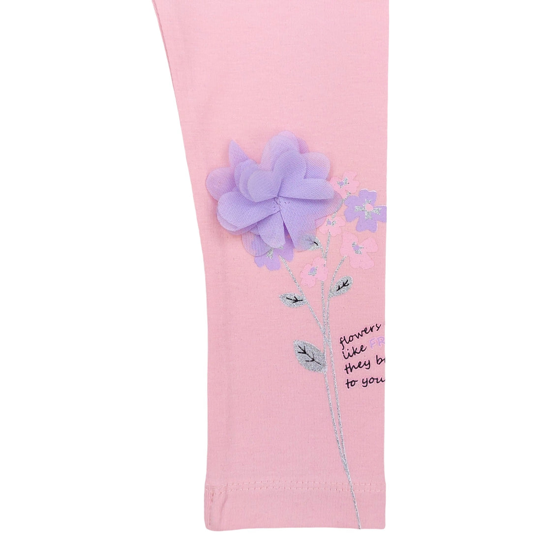 Blumenleggings für Mädchen, Apricot, Timi 44148-10924 GKMOD