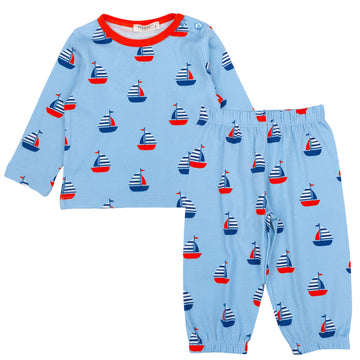 Jungen-Schlafanzug Schiffe blau Breeze 19857-23824 GKMOC