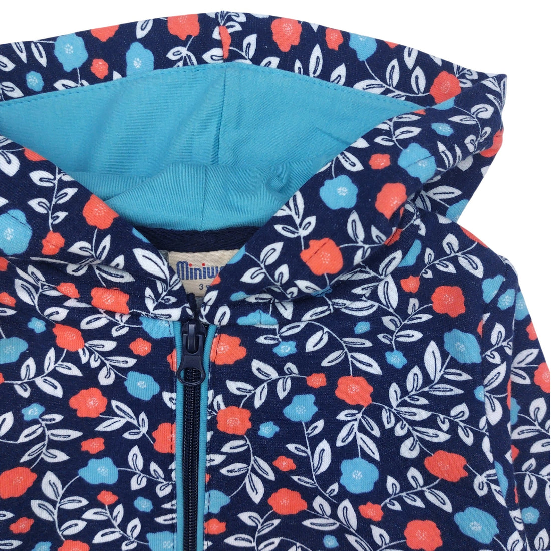 Mädchen-Wiesen-Hoodie marineblau Mini Word 171732-30924