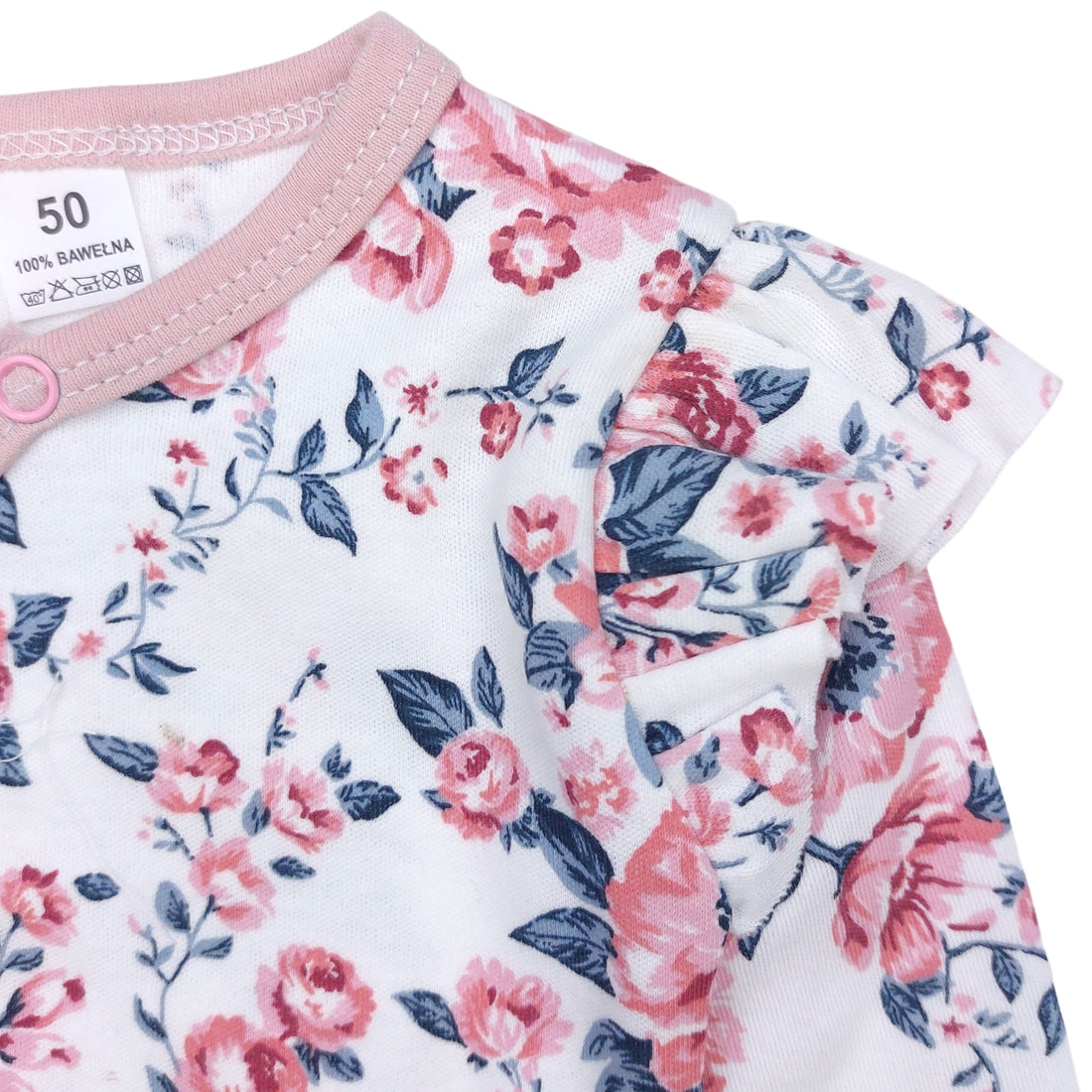 Babybody mit Rosen für Mädchen, weiß Guliwerkids 101-71024