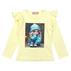 Life Baumwollbluse für Mädchen gelb Your Word 465-30924