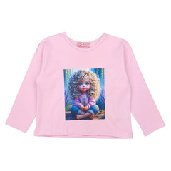 Kiss Baumwollbluse für Mädchen, rosa Your Word 465-30924