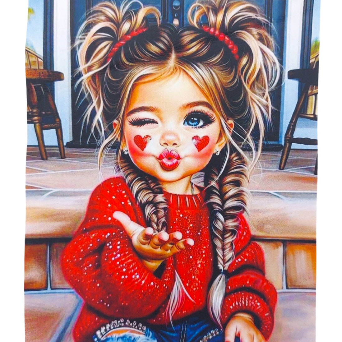 Mädchen Baumwollbluse Locken creme Your Word 465-30924