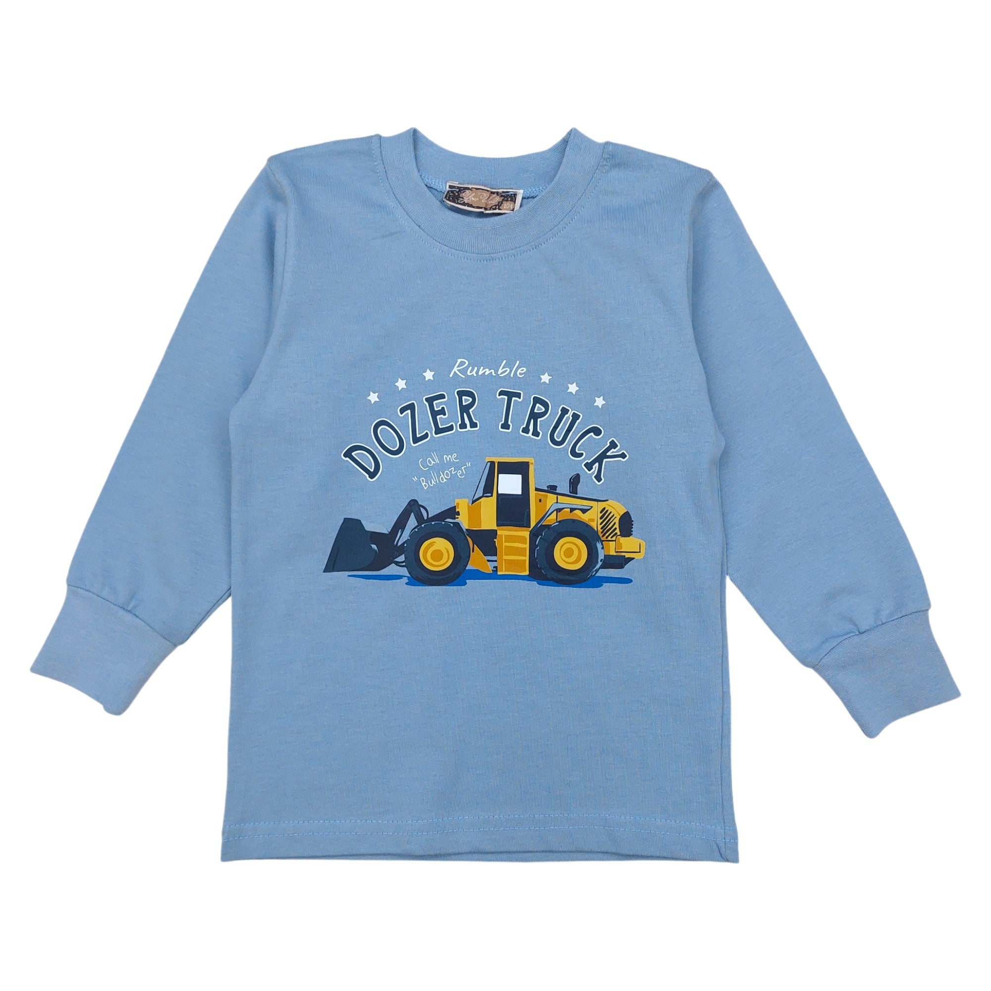 Baumwollbluse Bagger für Jungen blau Your Word 864-30924