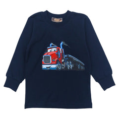 Tir Baumwollbluse für Jungen marineblau Your Word 864-30924