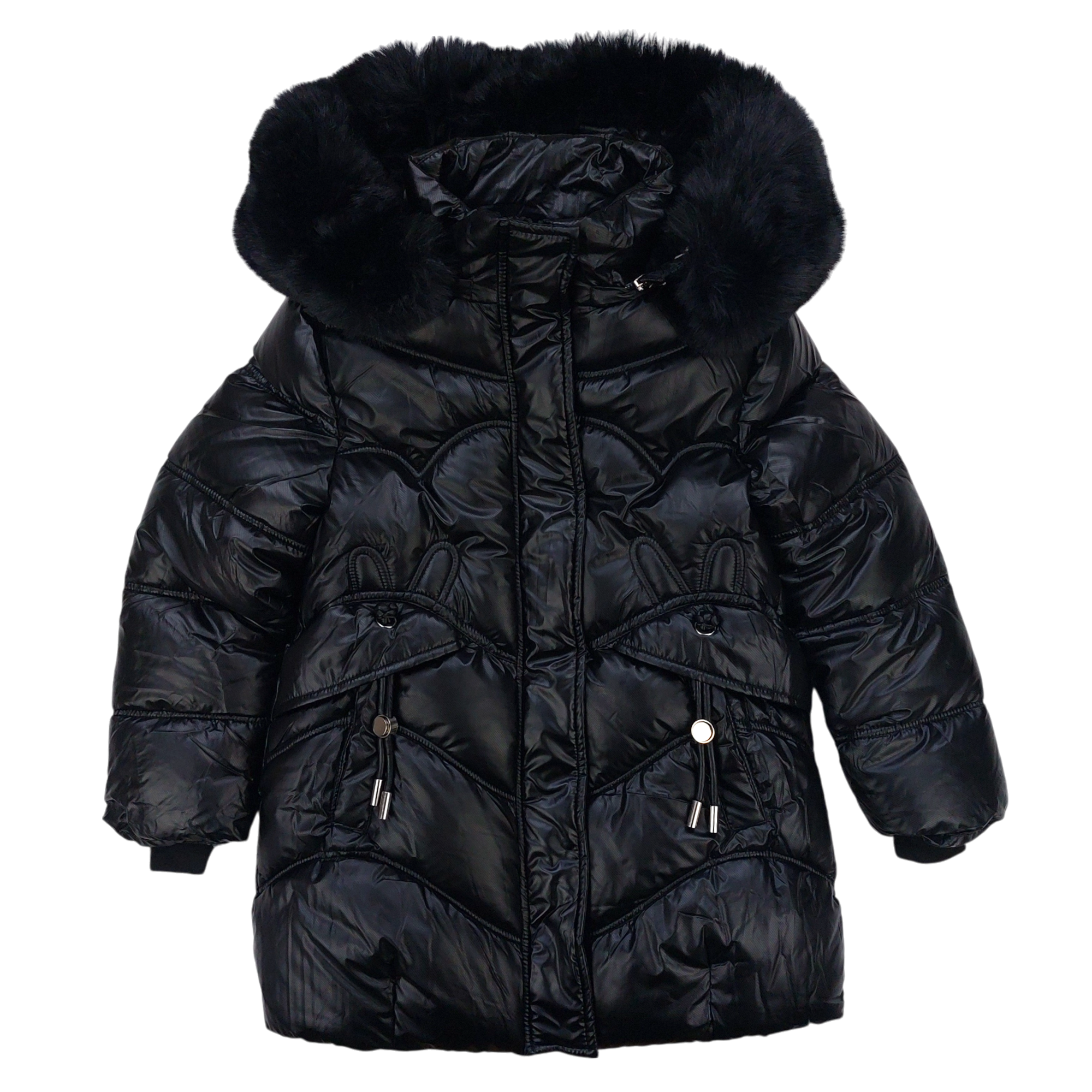 Mädchen Winterjacke schwarz Happy House KK-2201-211024