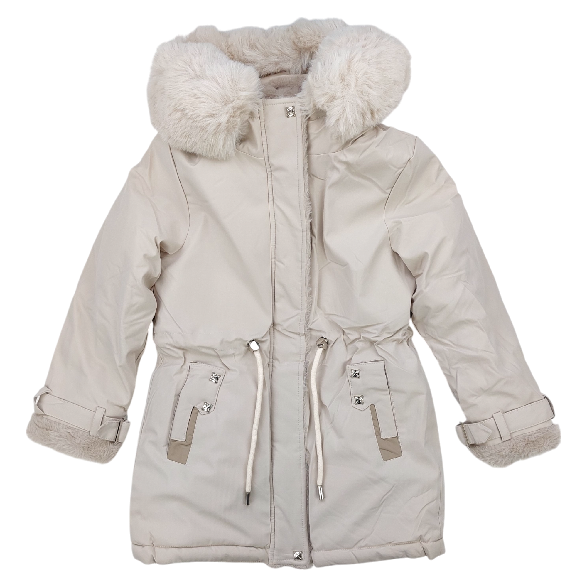 Beige Winterparka für Mädchen Happy House KK-2245-211024