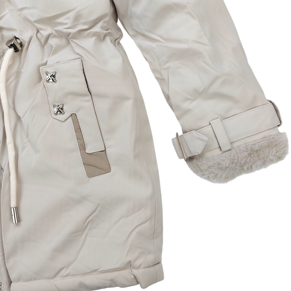Beige Winterparka für Mädchen Happy House KK-2245-211024