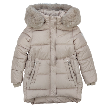 Lange beige Winterjacke für Mädchen Happy House KK-2251-211024