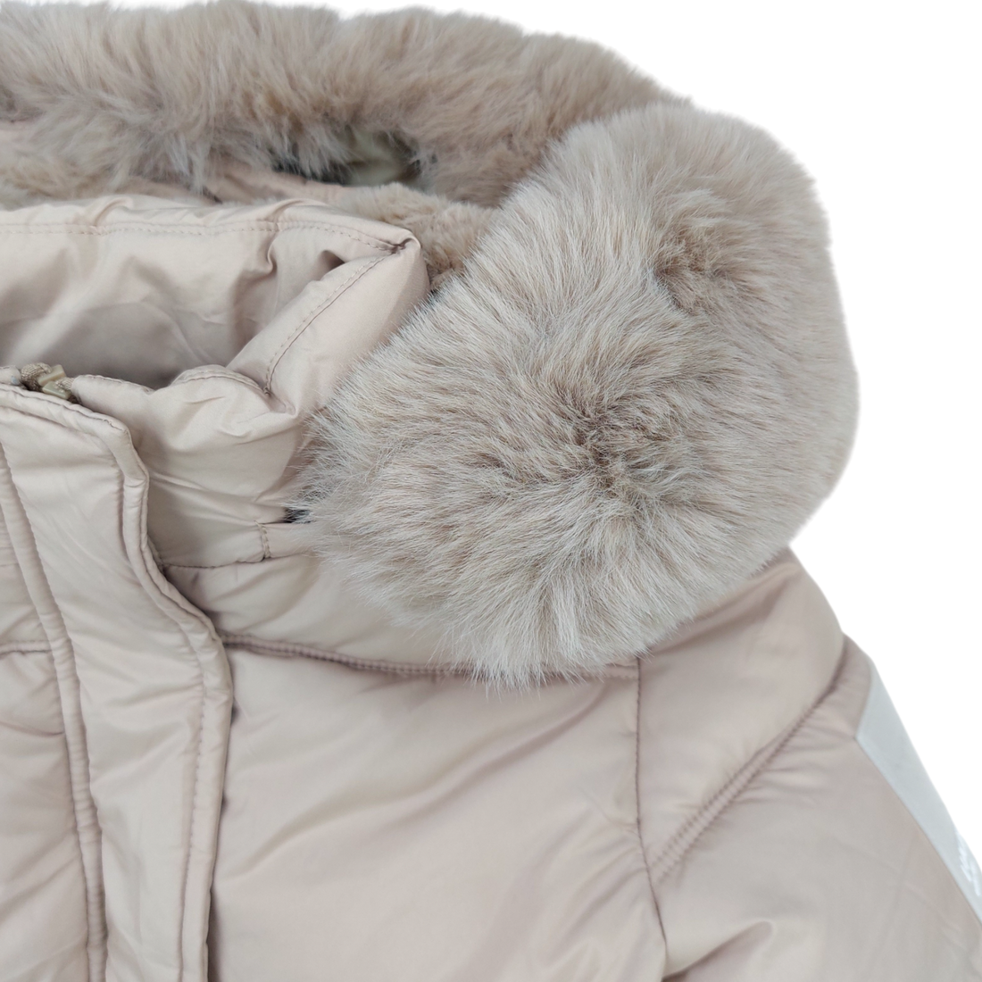 Lange beige Winterjacke für Mädchen Happy House KK-2251-211024