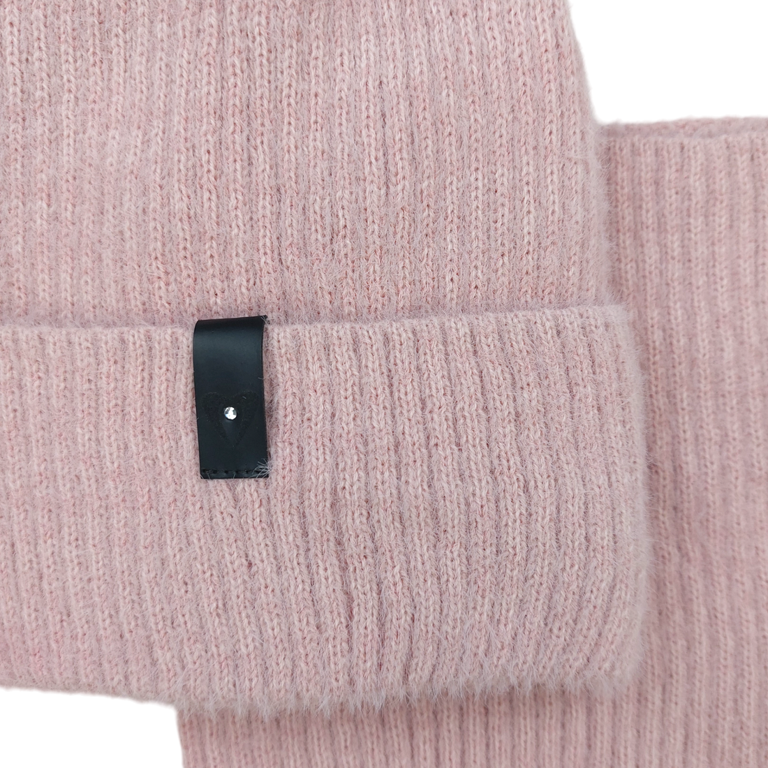 Set aus Mütze und Snood, Mädchen-Alpaka, Puderrosa, Grans KA-27-241024-39