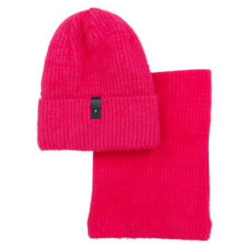 Set aus Mütze und Schal, Alpaka, Mädchen-Amaranth, Grans KA-27-241024-62