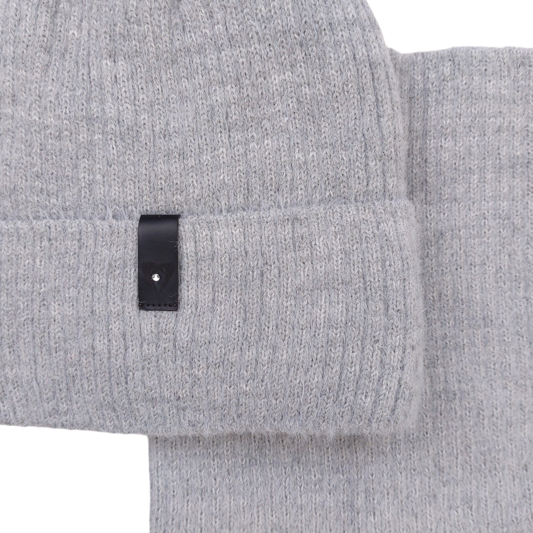 Set Mädchen Alpakamütze mit Snood, aschgrau Grans KA-27-241024-37