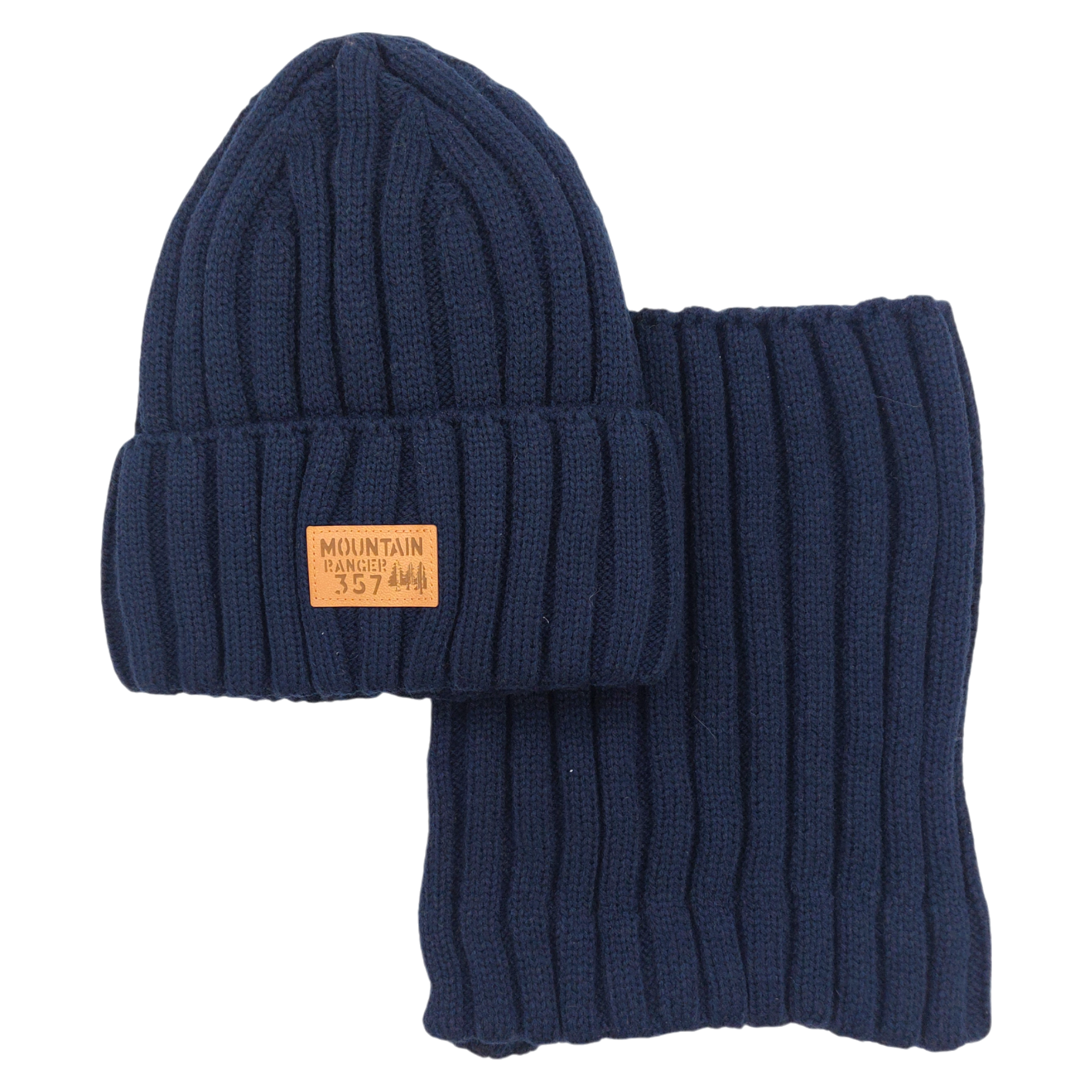 Jungen-Mützen- und Schal-Set, Marineblau, Grans KA-30-241024-23