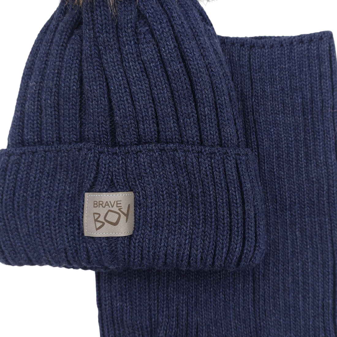 Jungen-Mützen- und Schal-Set, Marineblau, Grans KA-32-241024-23