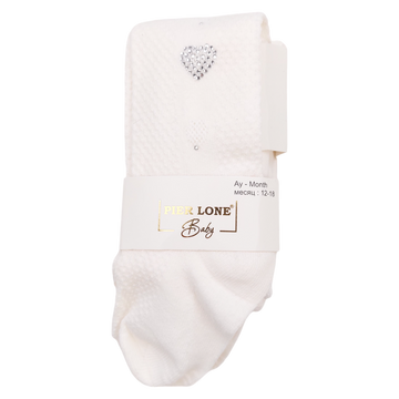 Duftende Paillettenstrumpfhose für Mädchen, cremefarben, Pier Lone 1673-161024