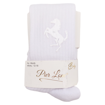 Weiße Pferdeschwanzstrumpfhose für Jungen Pier Lone 1651-161024