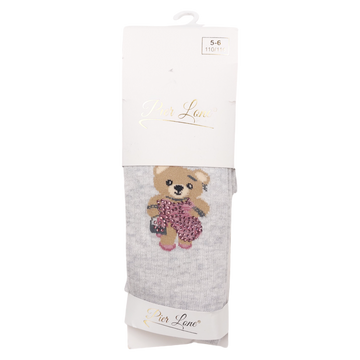 Teddybär-Duftstrumpfhose für Mädchen, grau, Pier Lone 1718-10924 GKMOD