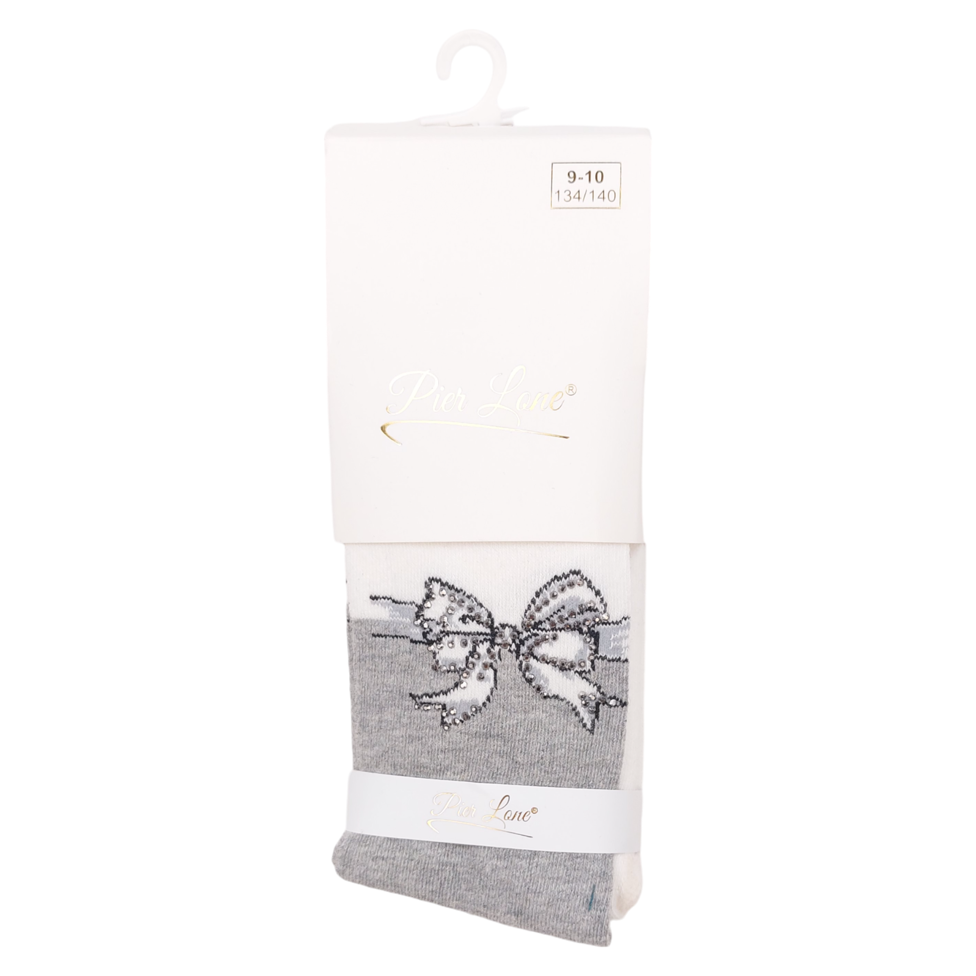 Duftende Strumpfhose mit Schleife für Mädchen, grau Pier Lone 646-161024