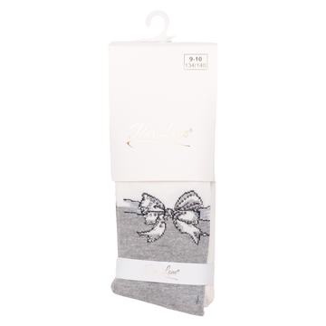 Duftende Strumpfhose mit Schleife für Mädchen, grau Pier Lone 646-161024