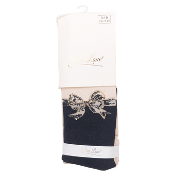 Duftstrumpfhose für Mädchen mit Schleife, schwarz, Pier Lone 646-161024