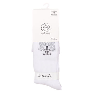 Mädchen Schleifenstrumpfhose weiß Kids Socks 1720-191024-3