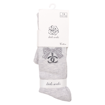 Mädchen Schleifenstrumpfhose grau Kindersocken 1720-191024-42