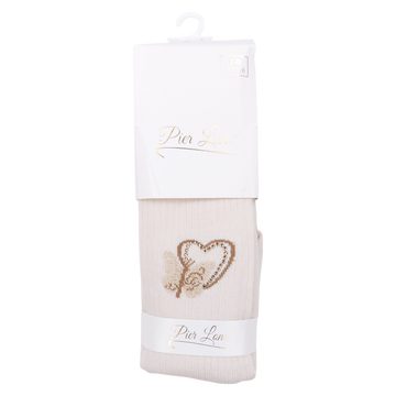 Pier Lone 1634-191024-1 Strumpfhose mit Duftherzen, Mädchen, Beige