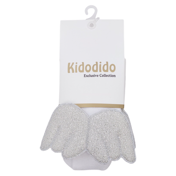 Kidodido RJ-545-41124-3 Flügelstrumpfhose für Mädchen, Weiß